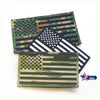 Laser Cut American Flag Patch | 2 x 3.5" USA Flag Badge with Hook Fastener Backing | Durable Tactical Patch