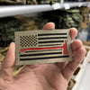 Laser Cut American Flag Patch | 2 x 3.5" USA Flag Badge with Hook Fastener Backing | Durable Tactical Patch