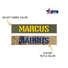 Custom Name Tape Patch | 1 x 5" Laser Cut Badge with Hook Fastener Backing | Personalized Text Name tags